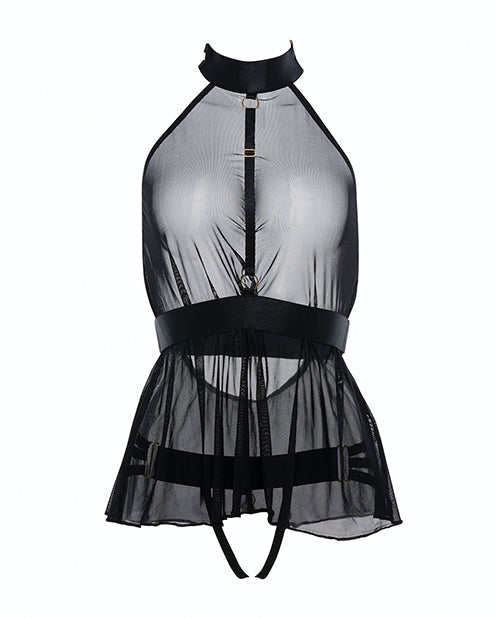 Sheer Mesh Harness Babydoll
