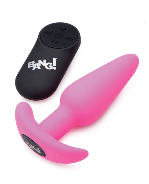 Bang! 21x Vibrating Silicone Butt Plug - Pink