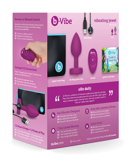 B-vibe Remote Control Vibrating Jewel Plug